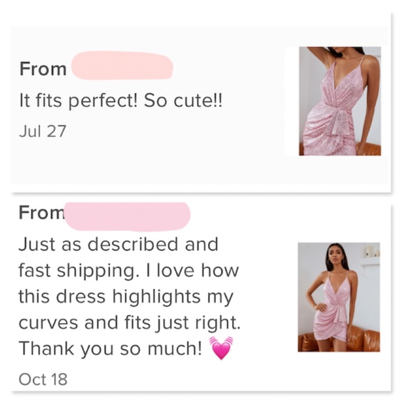 Deep V Pink Sequin Draped Mini Dress - Picture 11 of 15